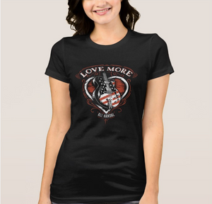 "Love More" Women's Fitted T-Shirt - Black