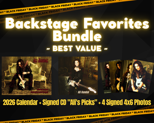 Backstage Favorites Bundle ~ Best Value ~ Calendar + Signed CD "Ali's Picks" + 4 Signed Photos