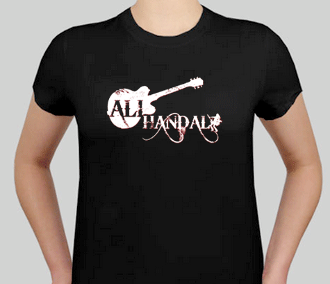Ali Handal Logo T-Shirt - Women's Fitted Shirt, Black