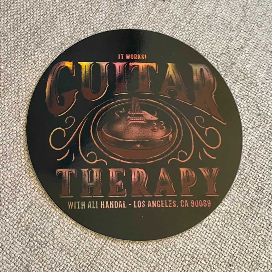 Guitar Therapy ~ 2 Holographic Stickers